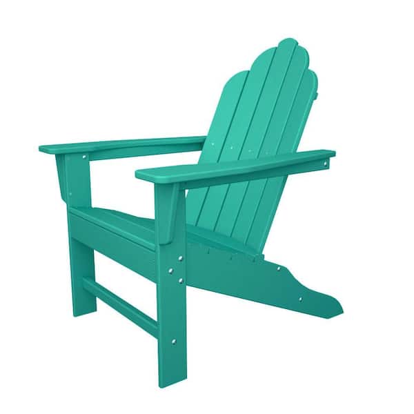 POLYWOOD Long Island Aruba Plastic Patio Adirondack Chair