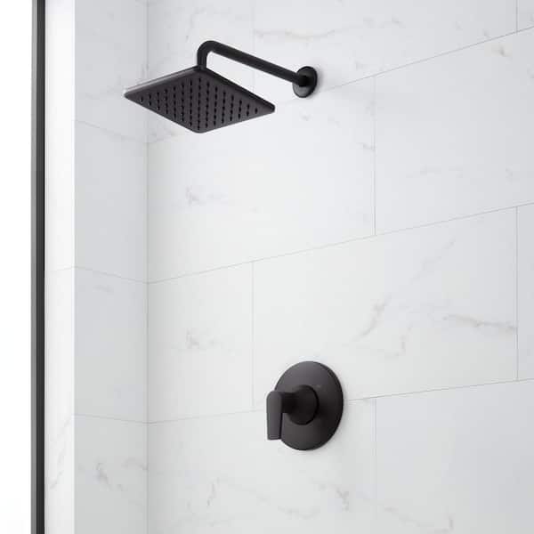 SIGNATURE HARDWARE Berwyn Single Handle 1-Spray Shower Faucet 1.75 GPM with No Additional Features in. Matte Black