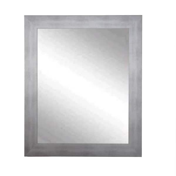 BrandtWorks Medium Rectangle Silver Modern Mirror (32 in. H x 21.5 in. W)