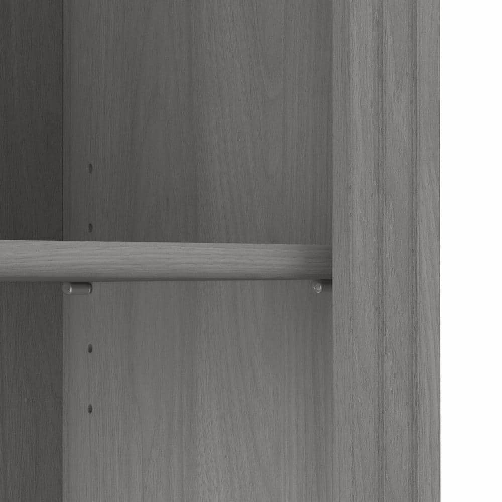 Saratoga Traditional 5-Shelf Adjustable Bookcase in Modern Gray