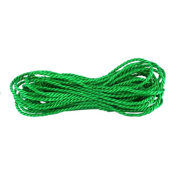 Everbilt 1/4 in. x 50 ft. Green Twisted Polypropylene Rope