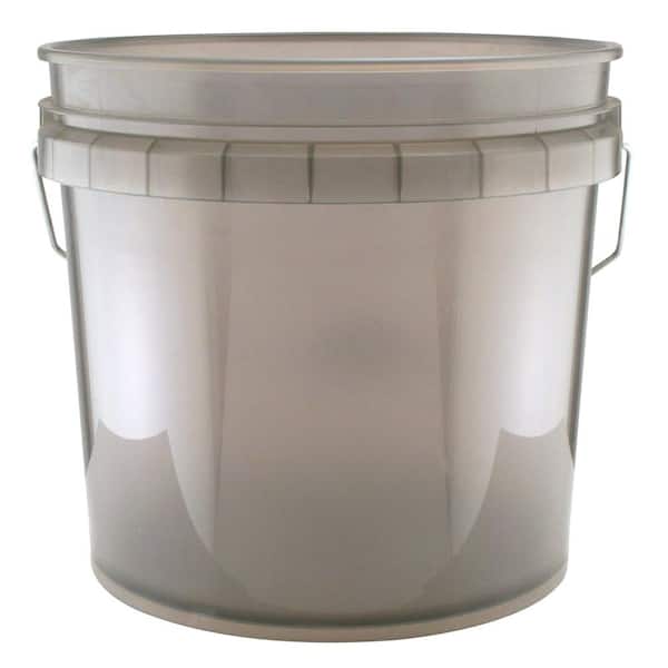 Leaktite 3.5 Gallon Translucent Gray Paint Bucket