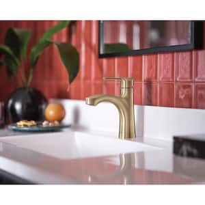 Findlay Single-Handle Single-Hole Bathroom Faucet in Bronzed Gold