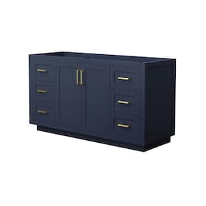 Miranda 59.25 in. W x 21.75 in. D Single Bath Vanity Cabinet Only in Dark Blue