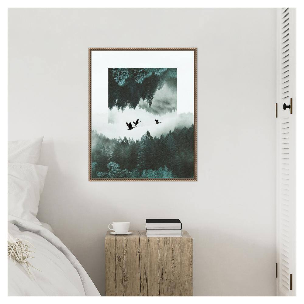 Misty Skein II Surreal Landscape Canvas Print with Bronze Frame