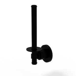Washington Square Collection Upright Single Post Toilet Paper Holder in Matte Black