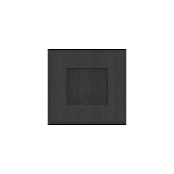 HOMLUX 12 in. W x 12 in. D x 12 in. H in Shaker Charcoal Ready to Assemble Wall Kitchen Cabinet with No Glasses