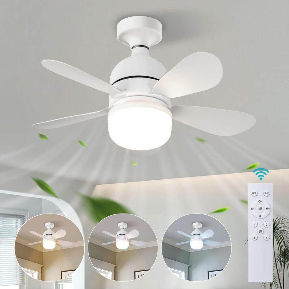 Tivleed Socket Ceiling Fan Light 1.71 ft./20.47 in. Indoor White