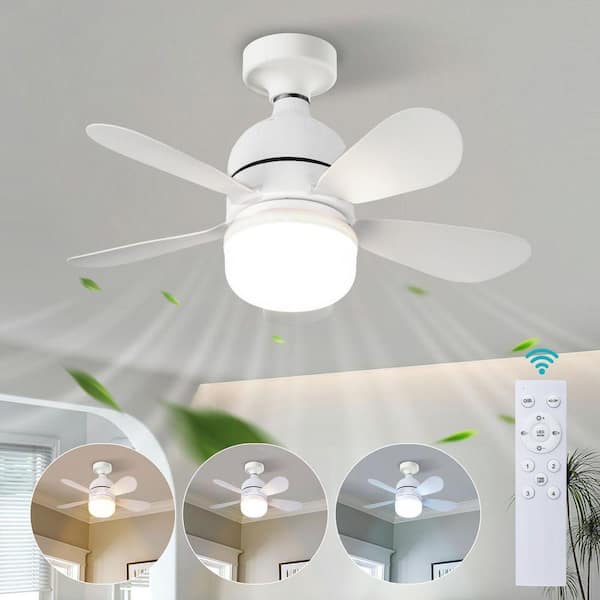 Tivleed Socket Ceiling Fan Light 1.71 ft./20.47 in. Indoor White