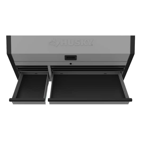 Husky Tool Storage 52 in. W Heavy Duty Matte Gray Tool Chest Combo