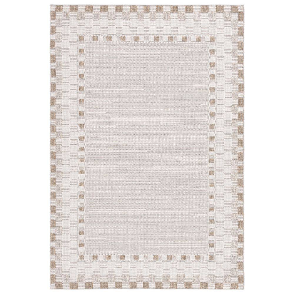 Gray Synthetic 9' x 12' Flat Woven Reversible Area Rug