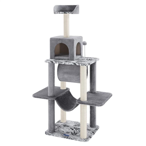 Sam's Pets Dazzle 59 in. Gray Cat Scratching Tree