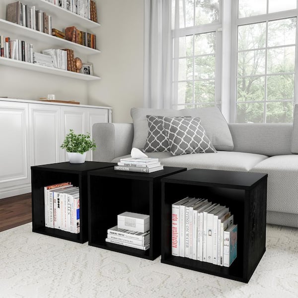 Black cube deals coffee table