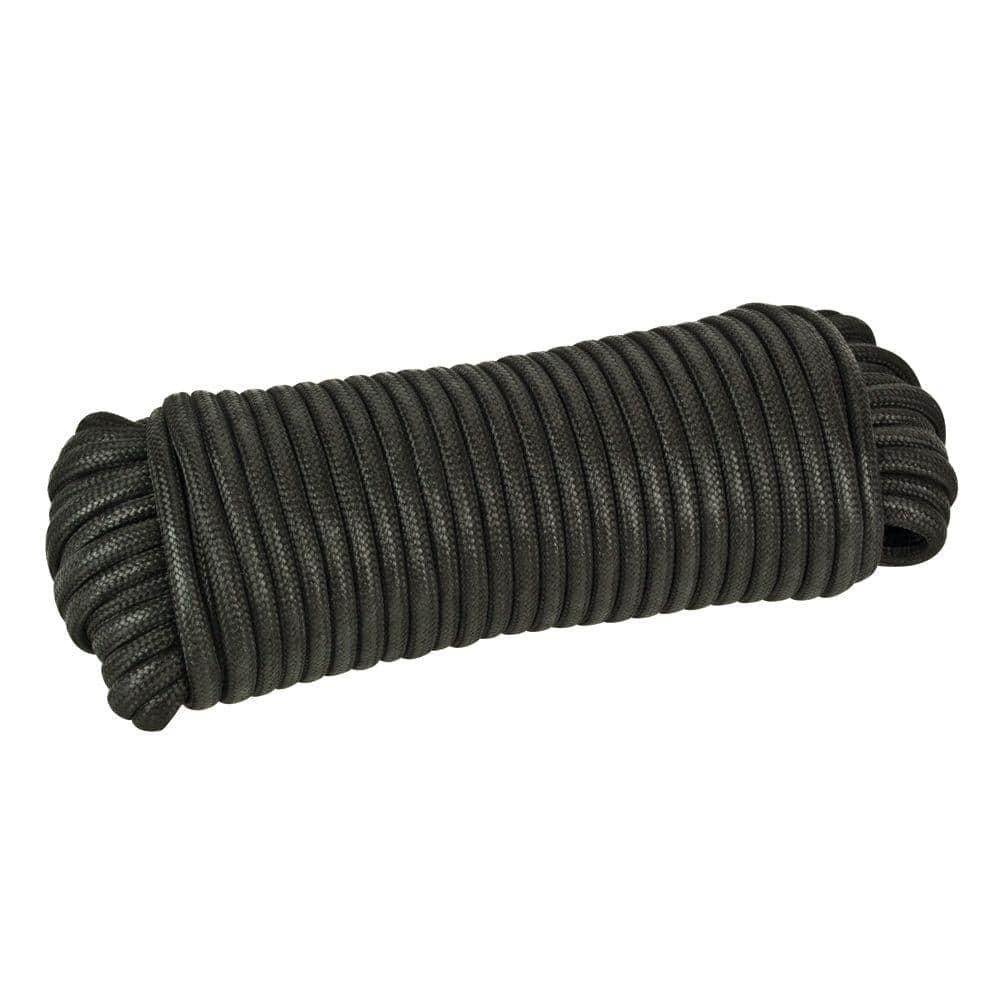 Crown Bolt 1/8 in. x 50 ft. Black Paracord 52632 - The Home Depot