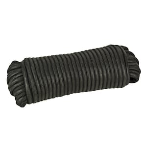 1/8 in. x 50 ft. Paracord Rope, Black