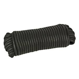 1/8 in. x 50 ft. Black Paracord