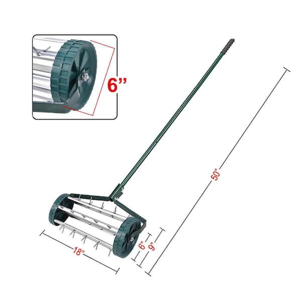 18 in. Garden Rolling Lawn Aerator