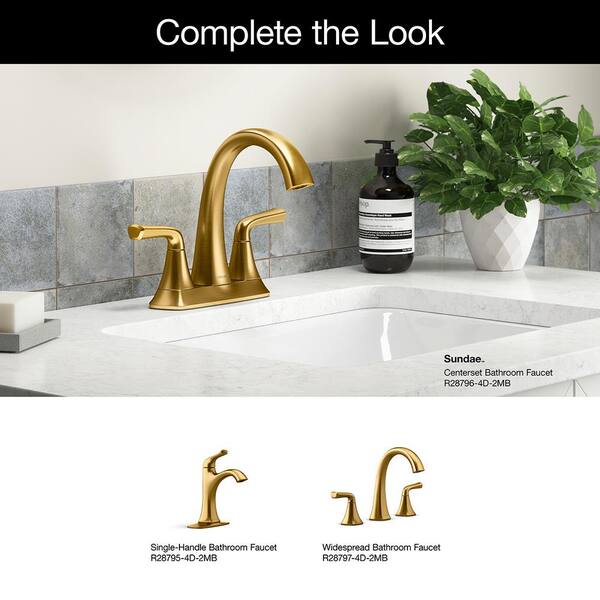 KOHLER Sundae 18 in. Wall Mounted Towel Bar in Vibrant Brushed Moderne Brass