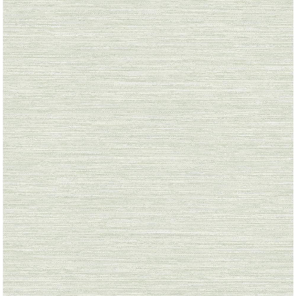 Cantor Light Green Faux Grasscloth Vinyl Wallpaper Roll
