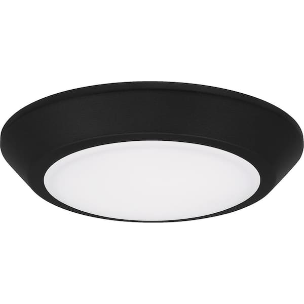 Quoizel Verge 5.5 in. Earth Black LED Flush Mount with White