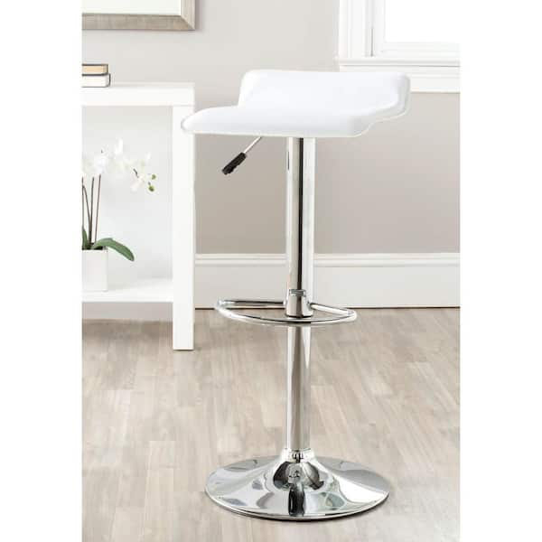 Sheba Adjustable Height Chrome Swivel Cushioned Bar Stool
