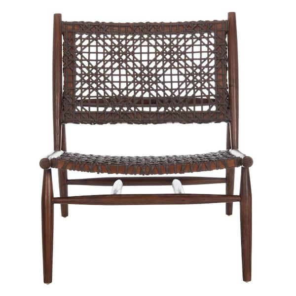 SAFAVIEH Bandelier Brown Leather Side Chair
