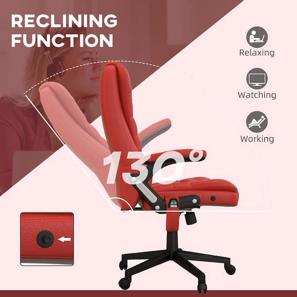 NOBLEMOOD Executive Office Chair, 4 Points Massage Desk Chair Heated Design Big and Tall Office Chair Ventilation Mesh Ergonomic Reclining Chair
