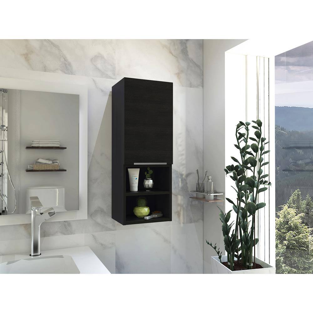 Anky 11.8 in. W x 10.04 in. D x 32.17 in. H Bathroom Storage Wall Cabinet in Black, Medicine Cabinet price history on PriceWatchPro
