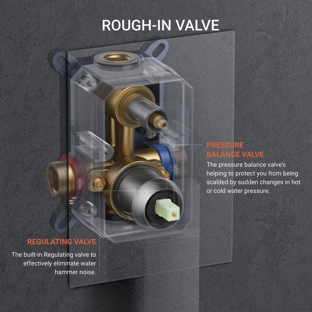 10-Inch Chrome Square Rainfall Shower System with Handheld