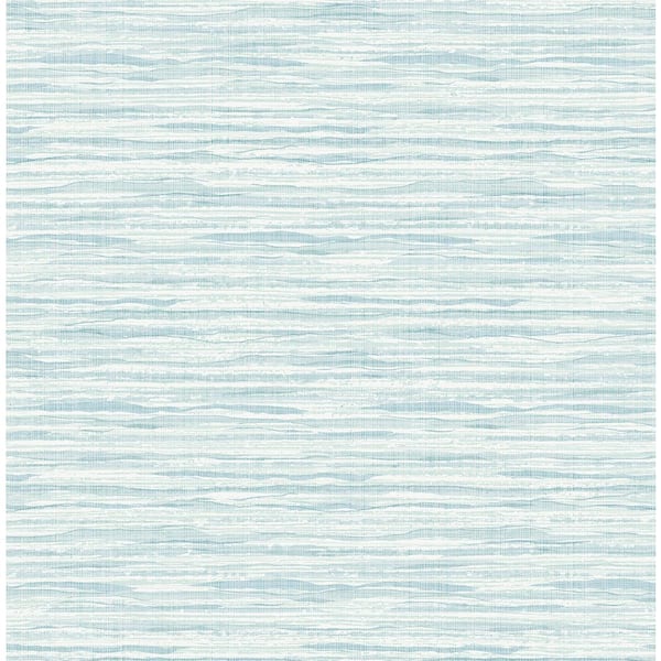 Seabrook Designs Pool Ripple Skye Wave Stringcloth Paper Unpasted Wallpaper Roll 56 sq. ft.