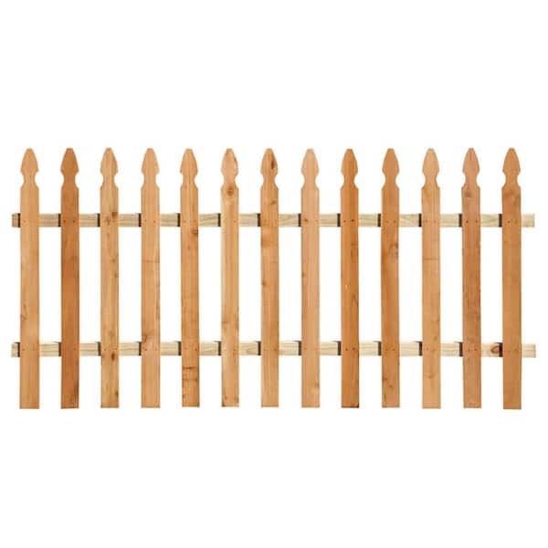 ProWood 3-1/2 ft. x 8 ft. Western Red Cedar Spaced Picket French Gothic Fence Panel Kit