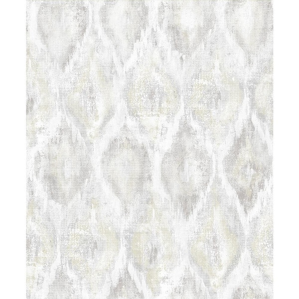 Advantage Gilboa Eggshell Ikat Light Yellow Wallpaper Sample
