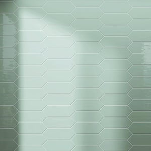 Taylor Jade Green 3.94 in. X 11.81 in. Polished Ceramic Picket Wall Tile (10.76 sq. ft./Case)