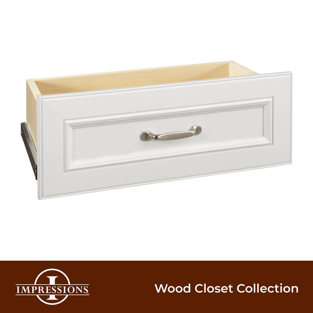 Impressions 22 in. W x 9 in. H White Wood Drawer Kit for 25 in. W Impressions Tower