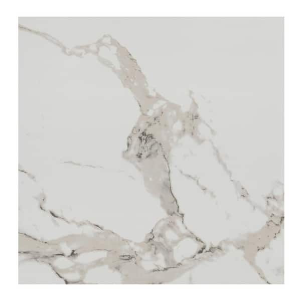 Home Decorators Collection - Crystal Bianco 32 in. x 32 in. Polished Porcelain Marble Look Floor and Wall Tile (21.33 sq. ft./Case)