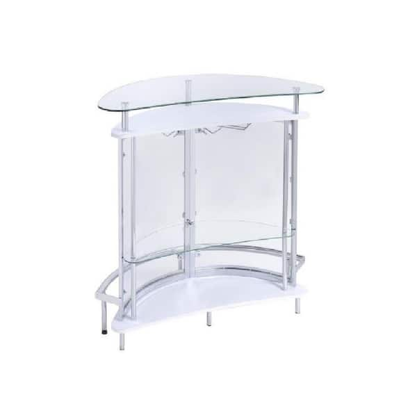 Coaster Bar Unit - White