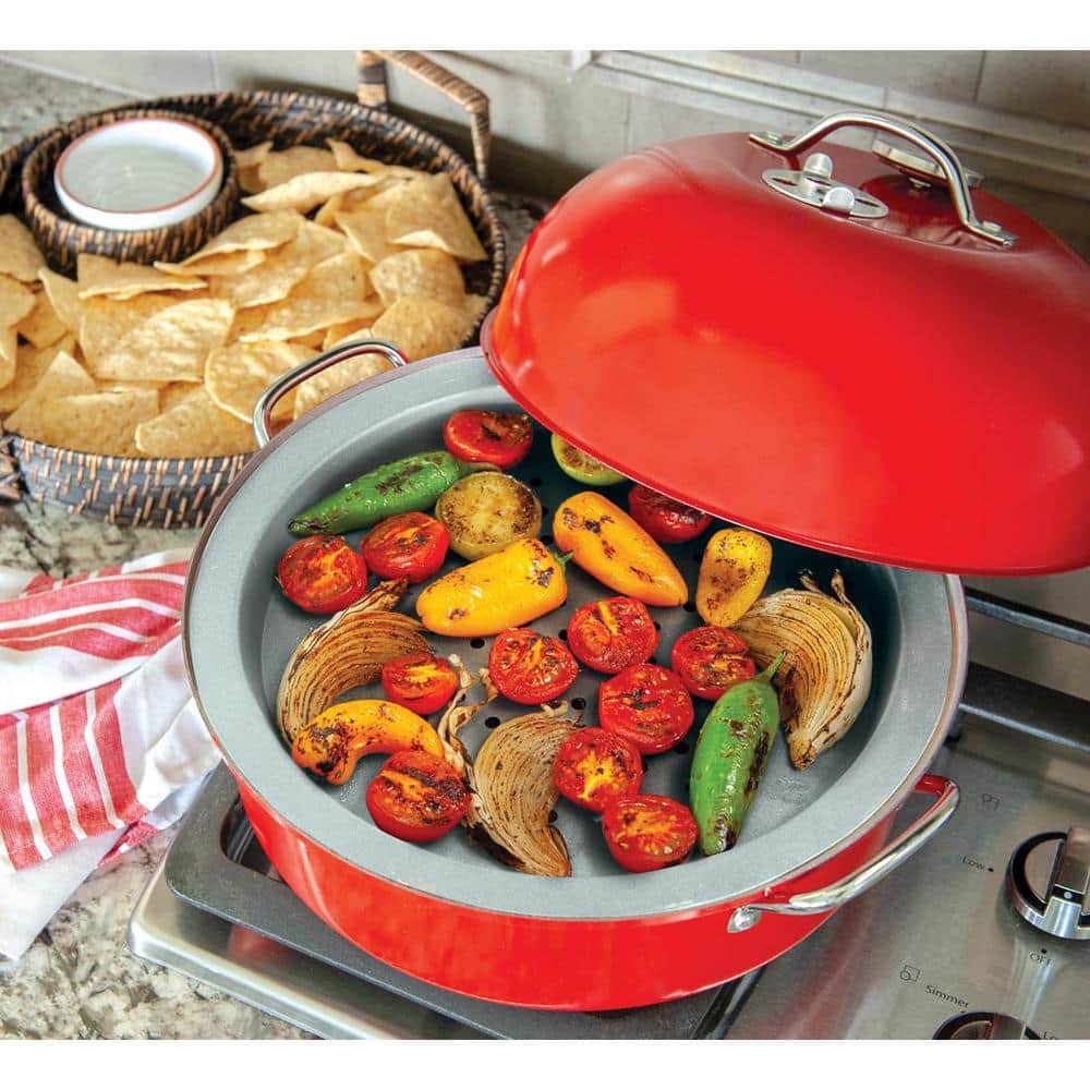 365 All-American Indoor/Outdoor Kettle Smoker in Red