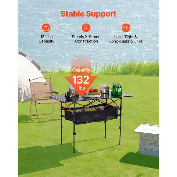 SKYSHALO Folding Camping Table, Outdoor Portable Side Tables