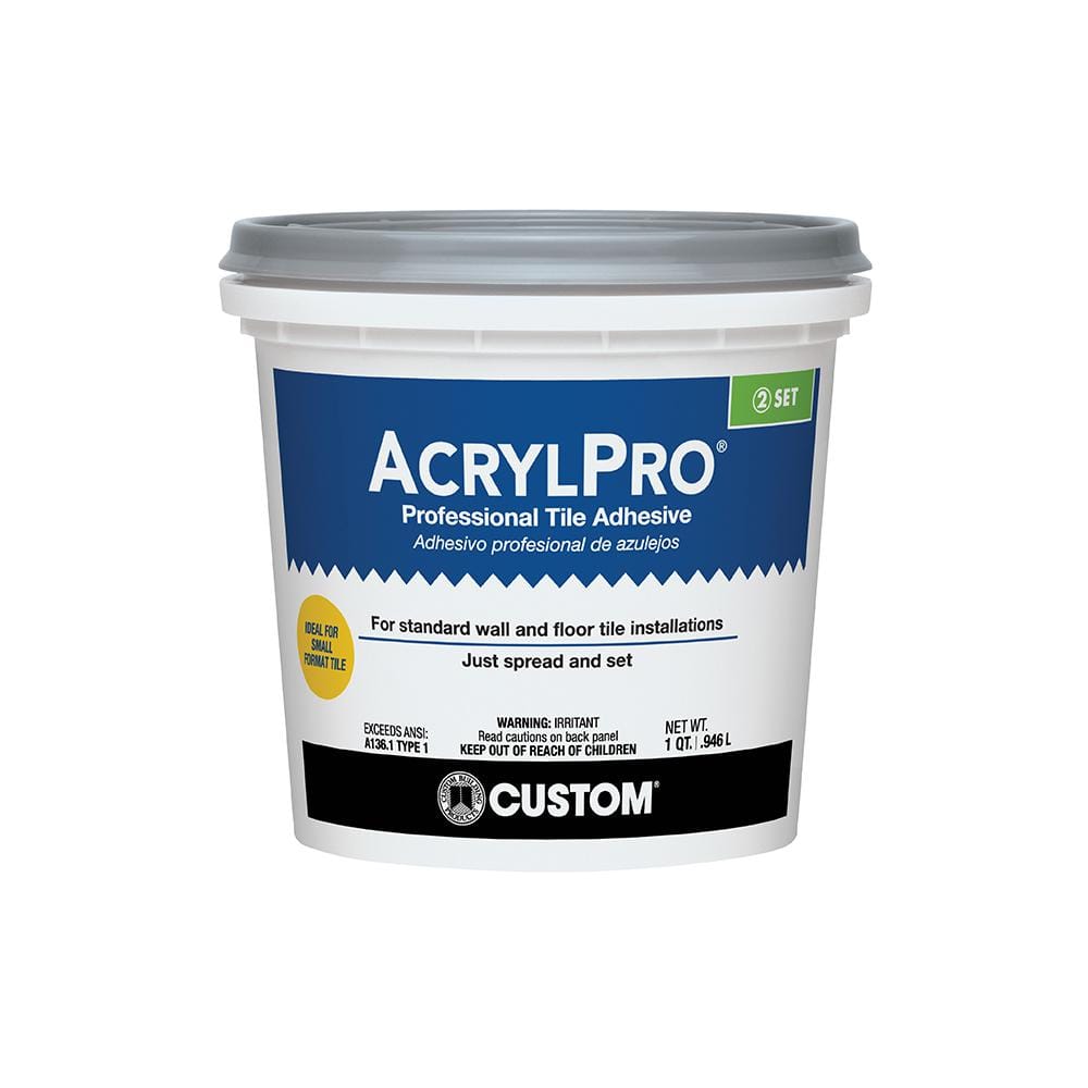 Acrylpro 1 Qt Ceramic Tile Adhesive, Ceramic Wall And Floor Tile Adhesive