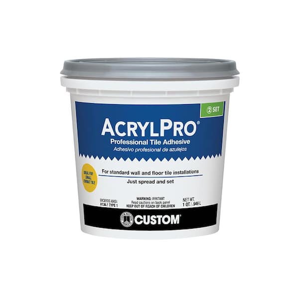 Custom Building S Acrylpro 1 Qt, Outdoor Tile Adhesive Home Depot