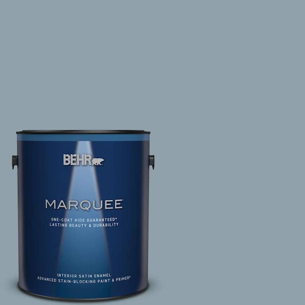 BEHR MARQUEE 1 gal. #N480-4 French Colony One-Coat Hide Satin Enamel Interior Paint & Primer