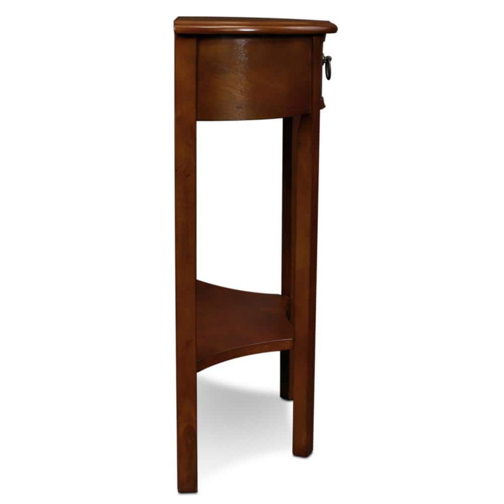 Round Chocolate Cherry Wood Hall Stand with Storage