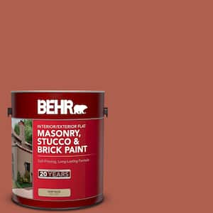 1 gal. #BIC-46 Clay Red Flat Interior/Exterior Masonry, Stucco and Brick Paint