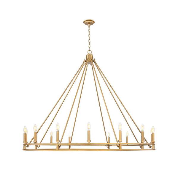 Unbranded - Dennison 16 light Signature Brass Chandelier for Indoor Use with No Bulbs Included