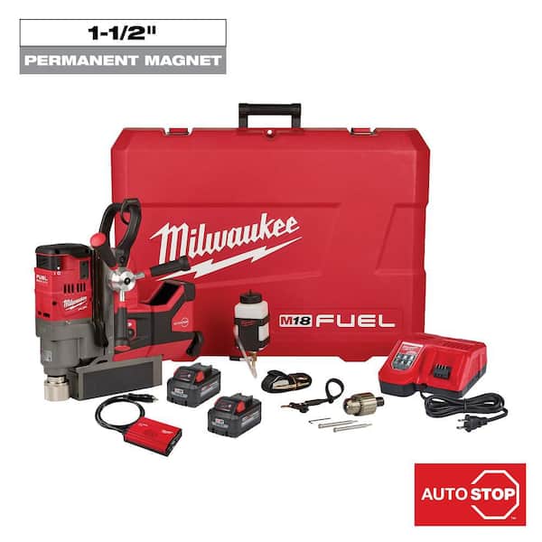 M18 FUEL 18V Lithium-Ion Brushless Cordless 1-1/2 in. Lineman Magnetic Drill High Demand Kit w/ Two 8.0Ah Batteries