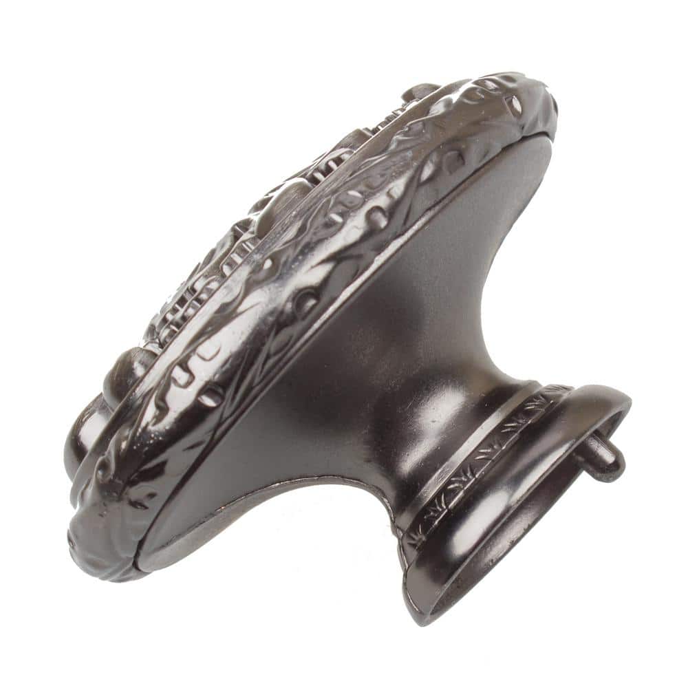 Brushed Pewter Ornate Oval Cabinet Knob Set