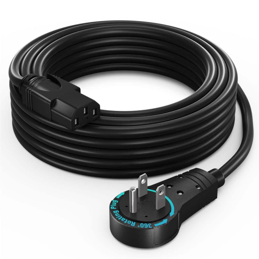 15 ft. 16/3 Monitor Cord with 360 Rotating Plug, 13Amps, Black price history on PriceWatchPro