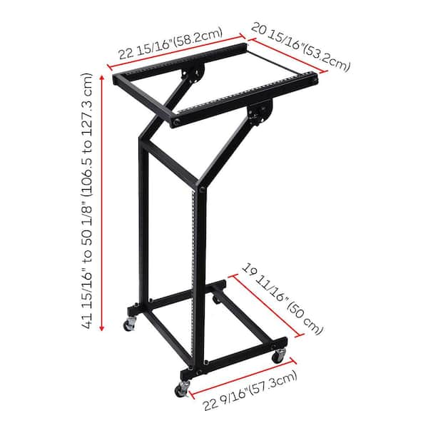 Lukyamzn AW Rolling DJ Mixer Stand Stage Cart Adjustable Lukyamzn AW Rolling DJ Mixer Stand Stage Cart Adjustable