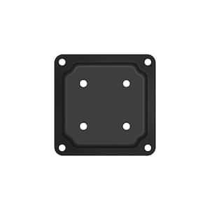 4 in. x 4 in. Black Wood Post Connector Plate