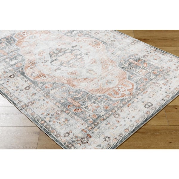 Lavable Gray 3 ft. x 6 ft. Machine-Washable Rug